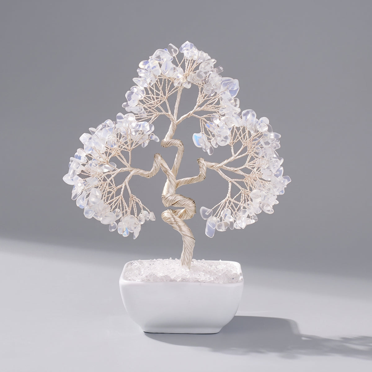 Clear quartz crystal tree décor