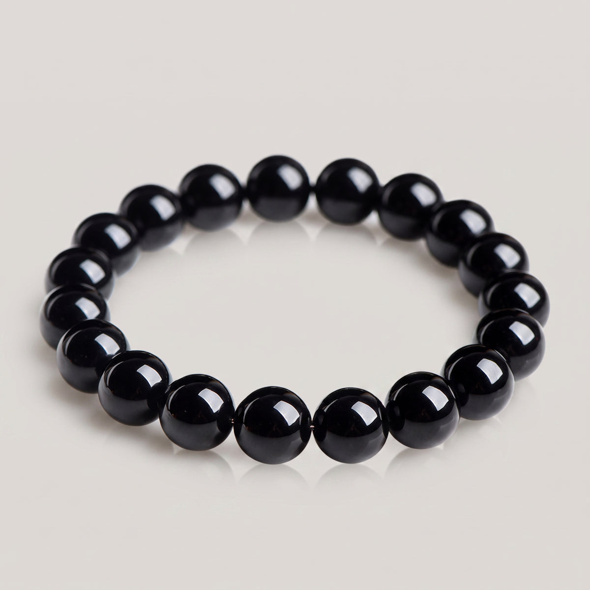 Black obsidian bead bracelet