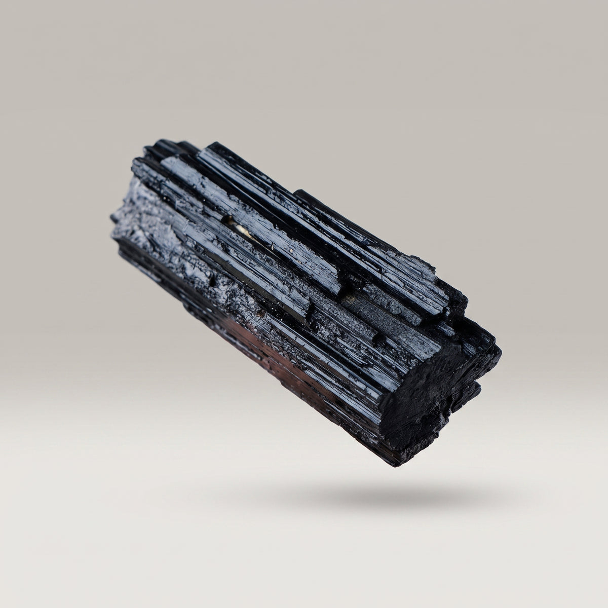 Raw black tourmaline crystal cluster