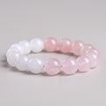 Gradient rose quartz bead bracelet