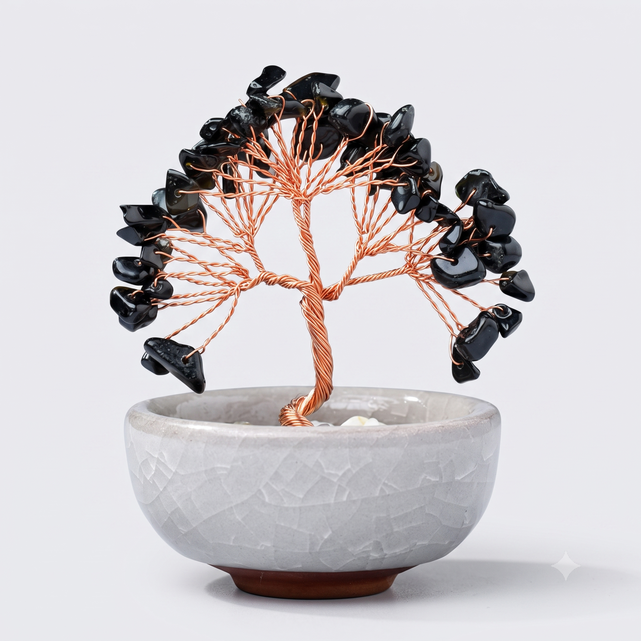 Black Obsidian Guardian Tree | Protection & Shielding